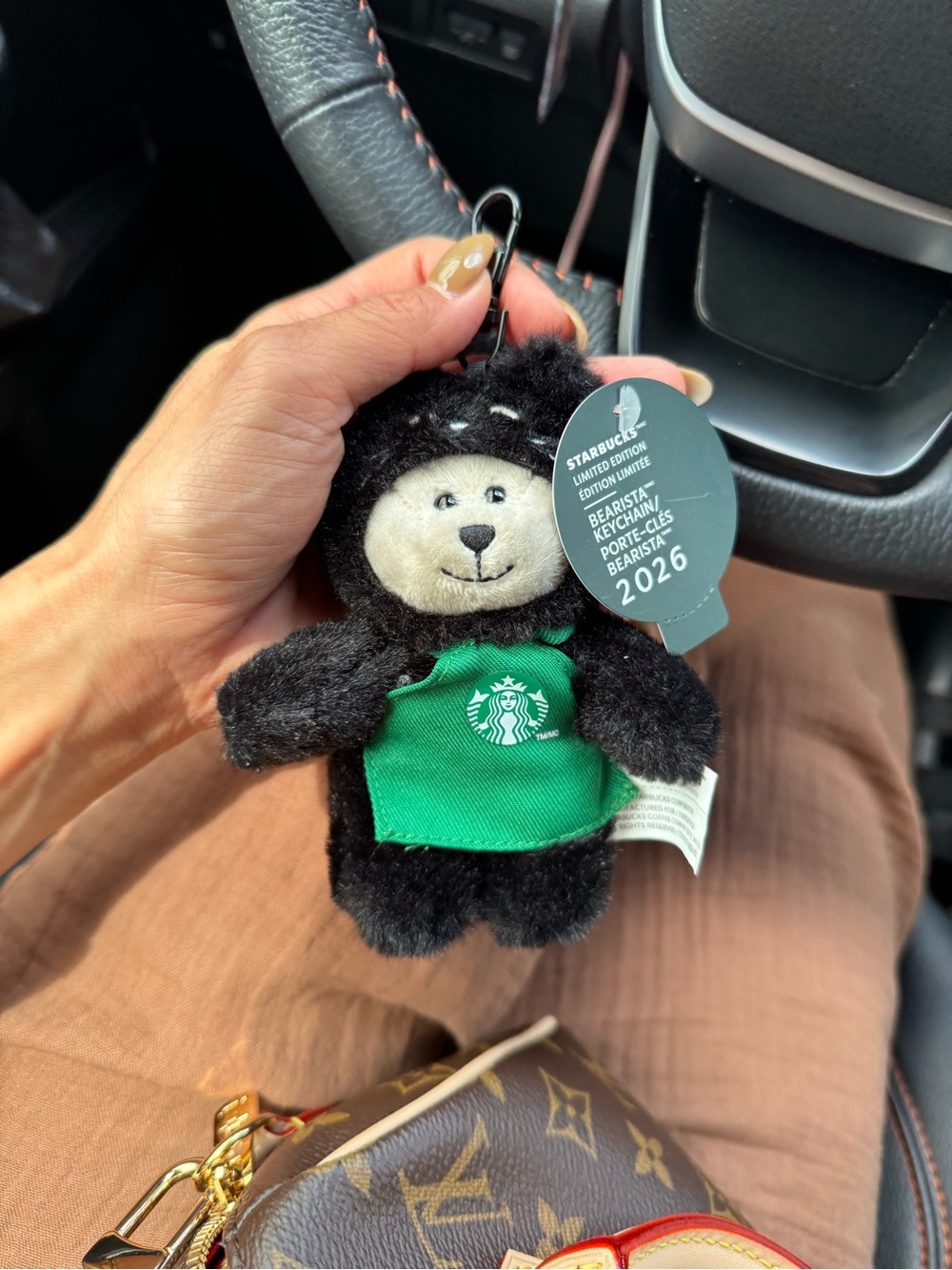Starbucks Limited Edition Bearista Black Cat Keychain